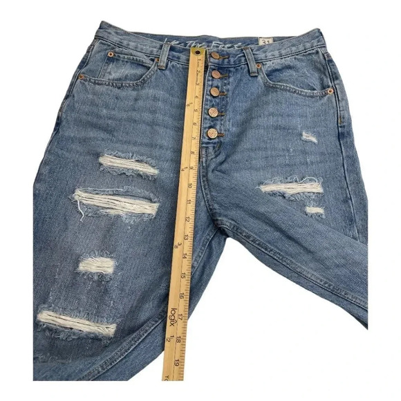 We the Free Blossom Rigid Skinny Jeans High Rise Button Fly Size 31 - Picture 9 of 11